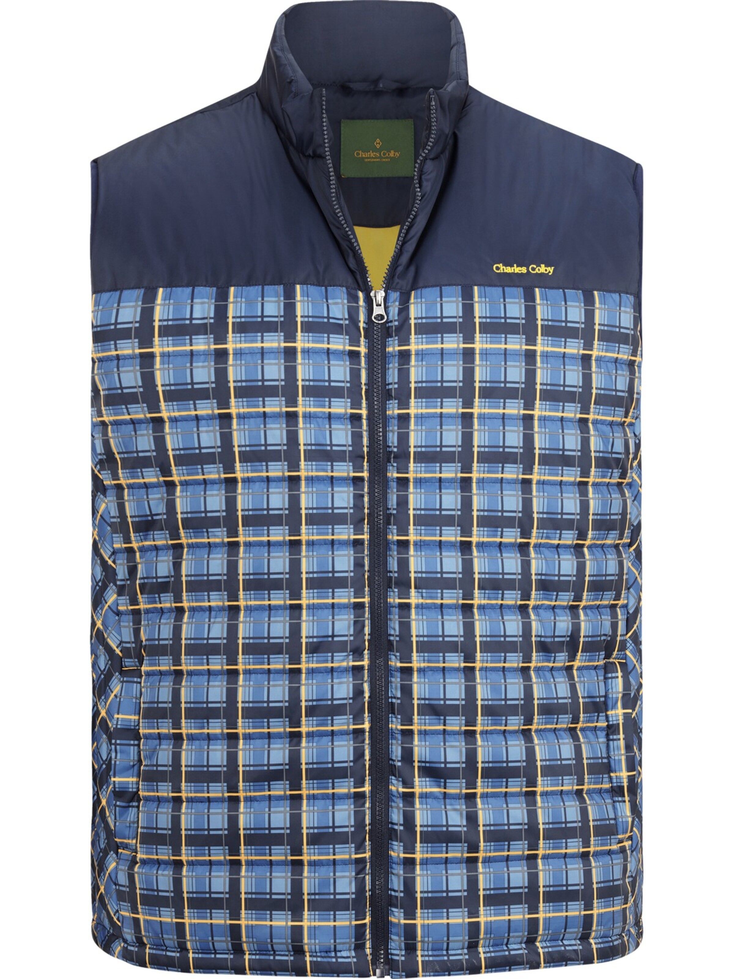 Charles Colby Steppweste in Blau: Vorderseite