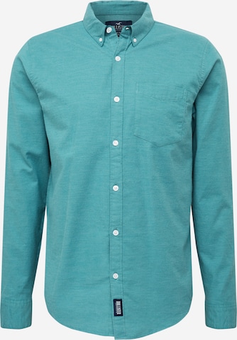 HOLLISTER Button Up Shirt in Green: front