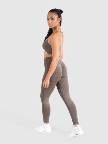 Skinny Leggings ' Batik Scrunch ' Smilodox en marron