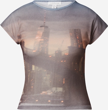 T-shirt TOPSHOP en gris : devant