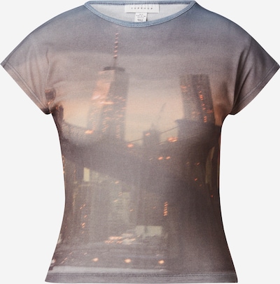 TOPSHOP T-shirt en anthracite / orange, Vue avec produit