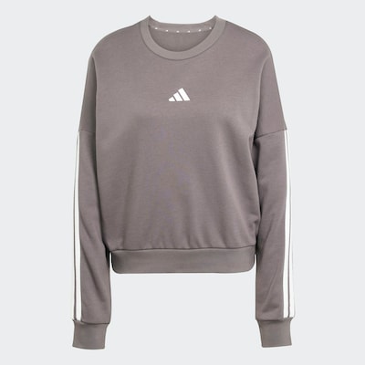 ADIDAS SPORTSWEAR Sport sweatshirt 'Essentials' i mörkgrå / vit, Produktvy