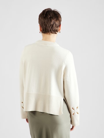 VILA Sweter 'AURA' w kolorze beżowy
