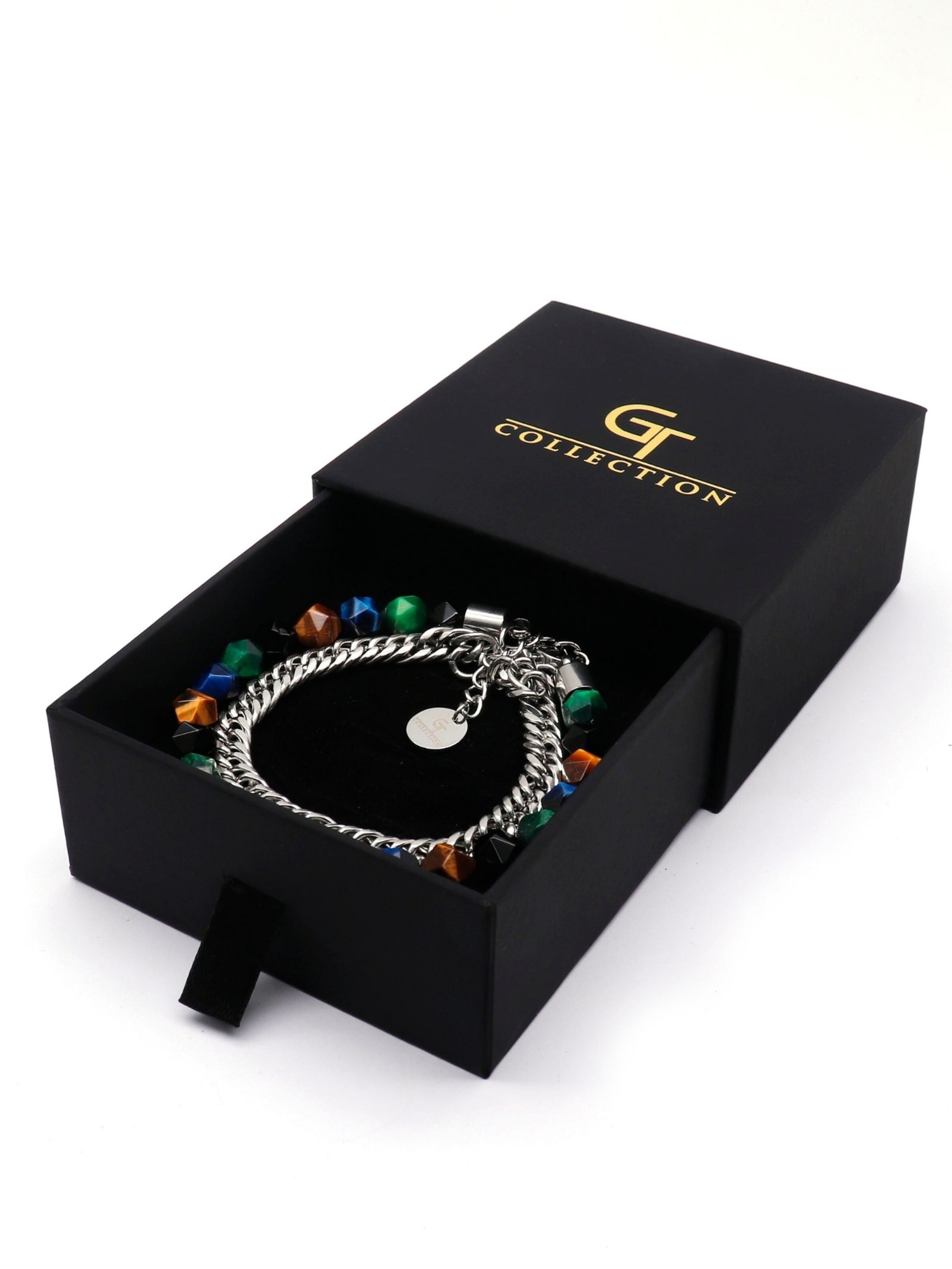 GT Collection Armbånd 'Faceted-Bead' i blandingsfarvet