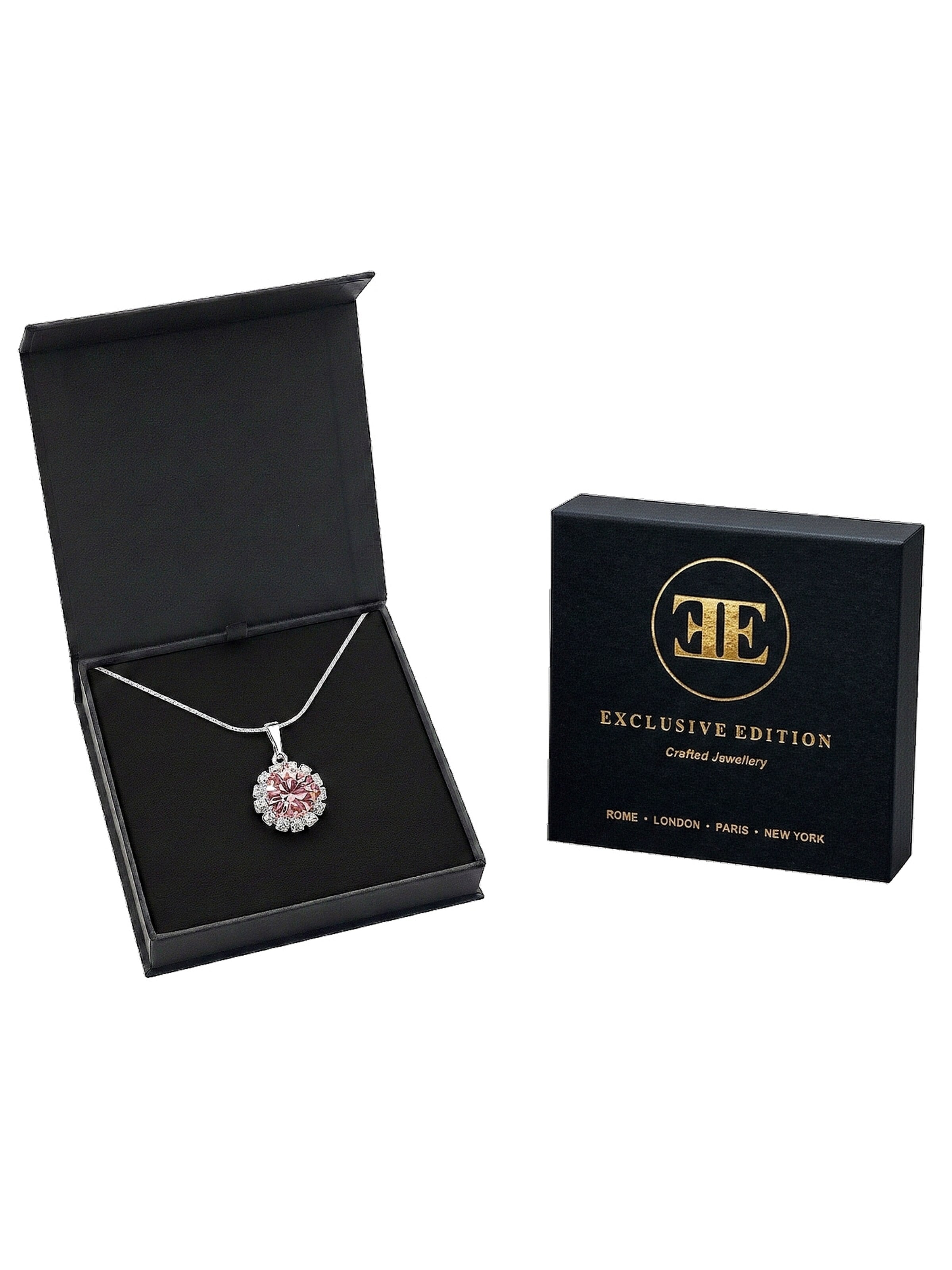 EXCLUSIVE EDITION Řetízek 'Saton adorned with Swarovski crystals' – pink