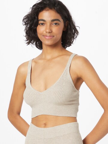 Gilly Hicks Knitted Top in Beige: front