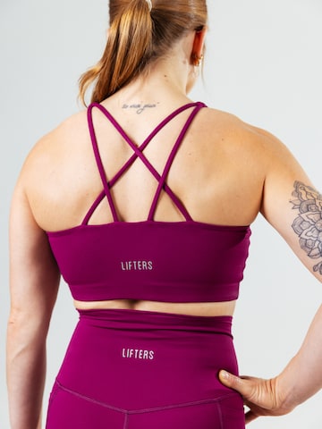 Lifters High neck Sport-BH 'Race Grape' in Lila