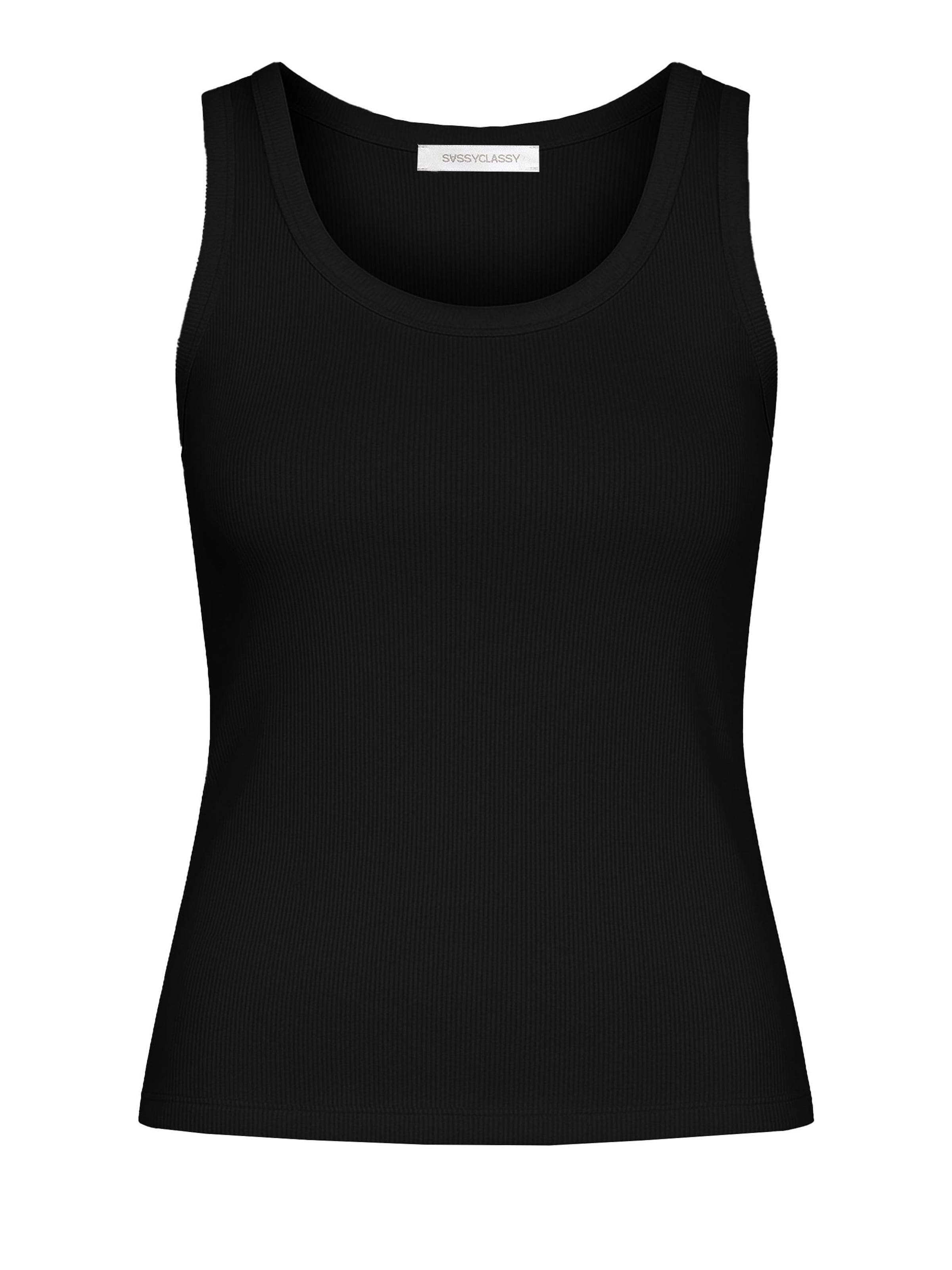 SASSYCLASSY Top‌ in Schwarz: Vorderseite