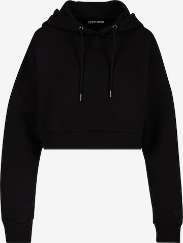 Sweat-shirt DEF en noir : devant