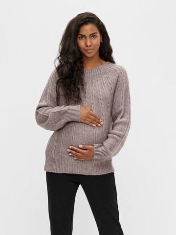 MAMALICIOUS Sweater 'Delilah' in Grey: front