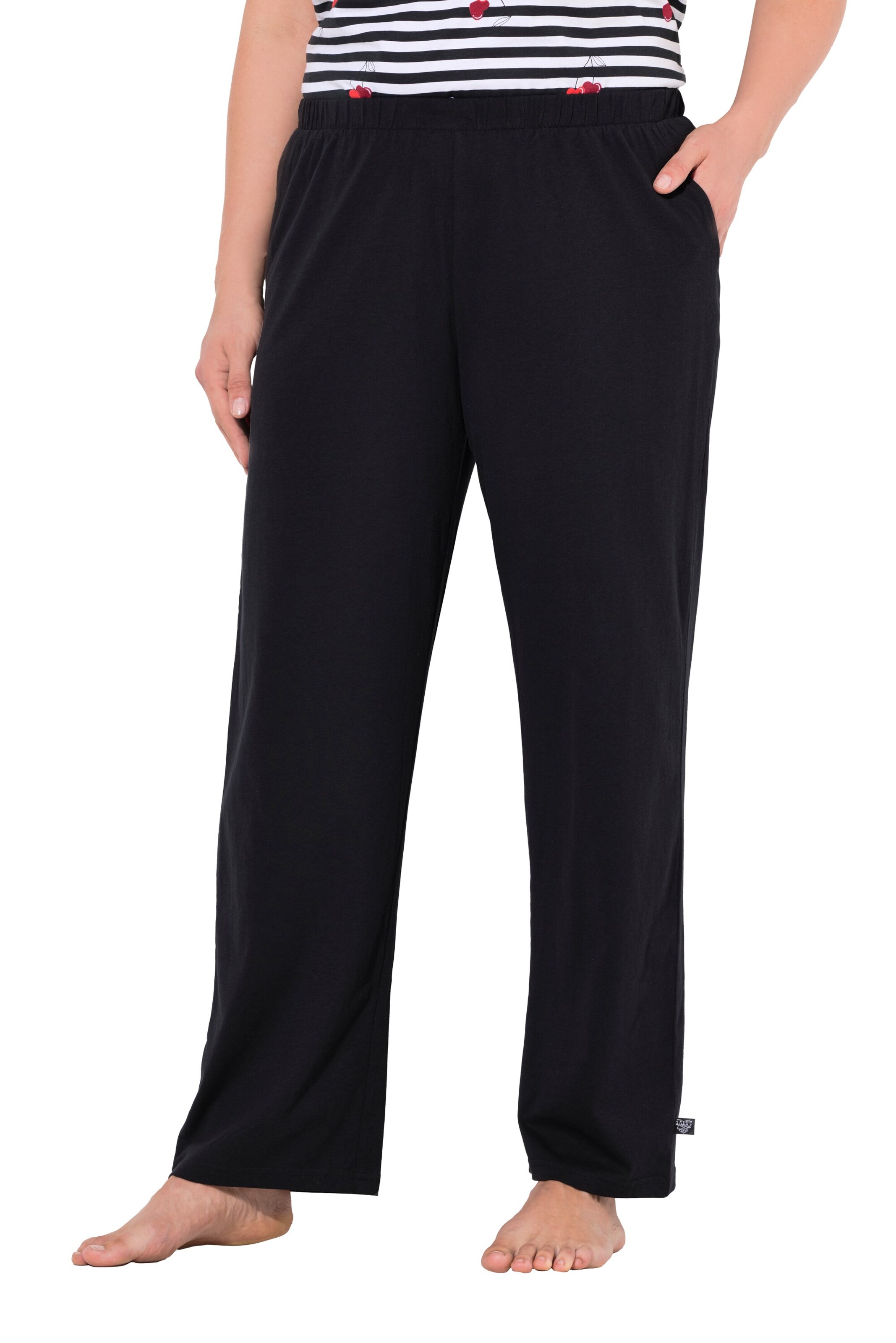 Ulla Popken Pajama pants in Black: front