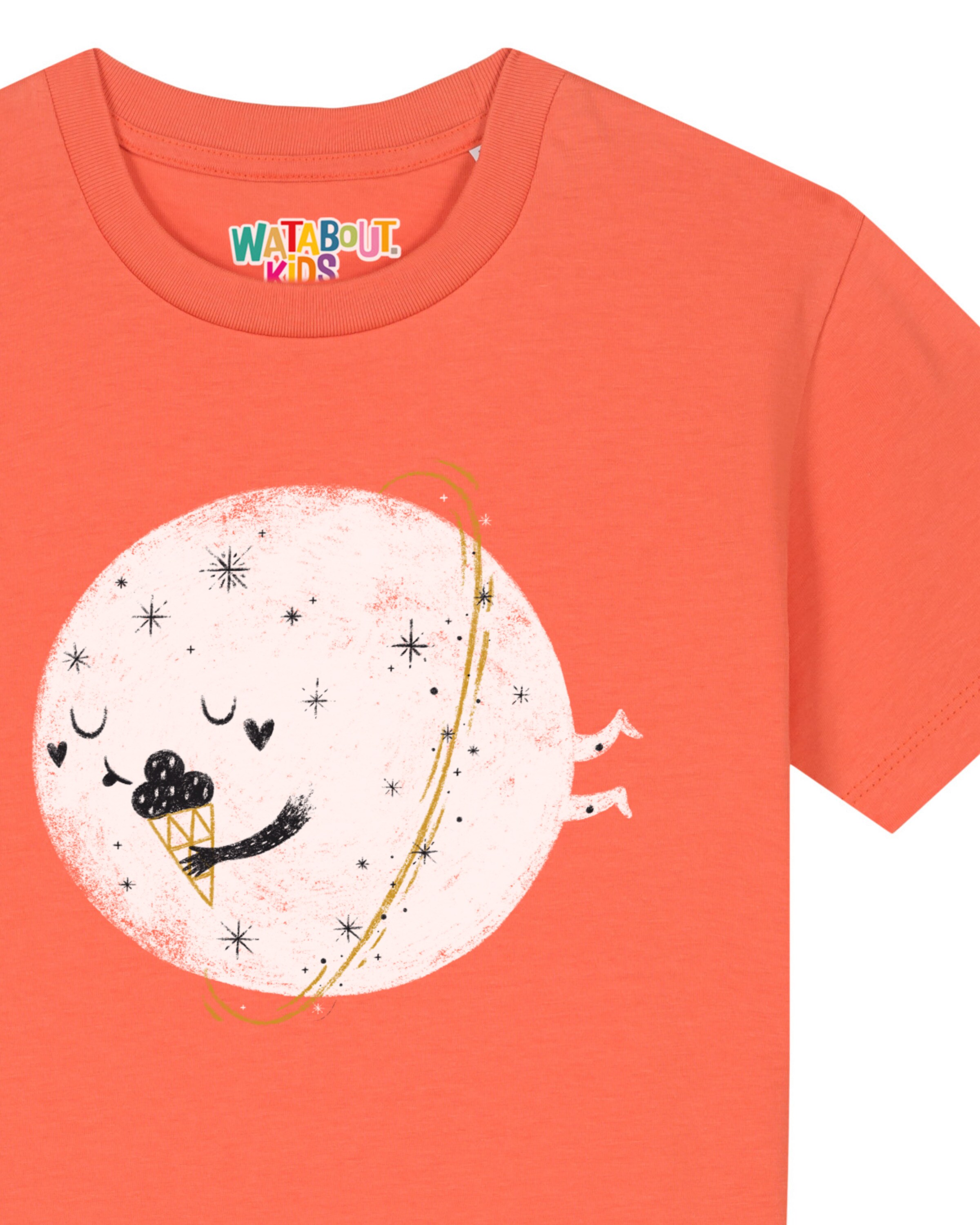 watabout.kids Shirt 'Planet mit Eis' in Orange