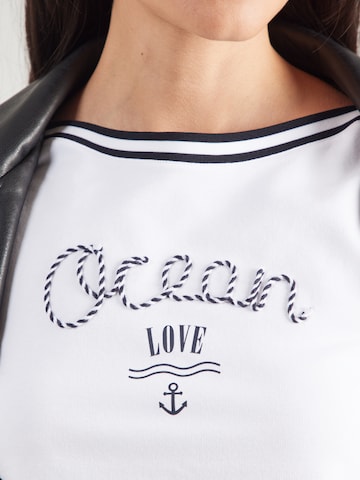 Marc Cain - Camiseta en blanco