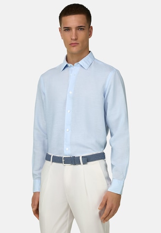 Boggi Milano Regular Fit Hemd in Blau: Vorderseite