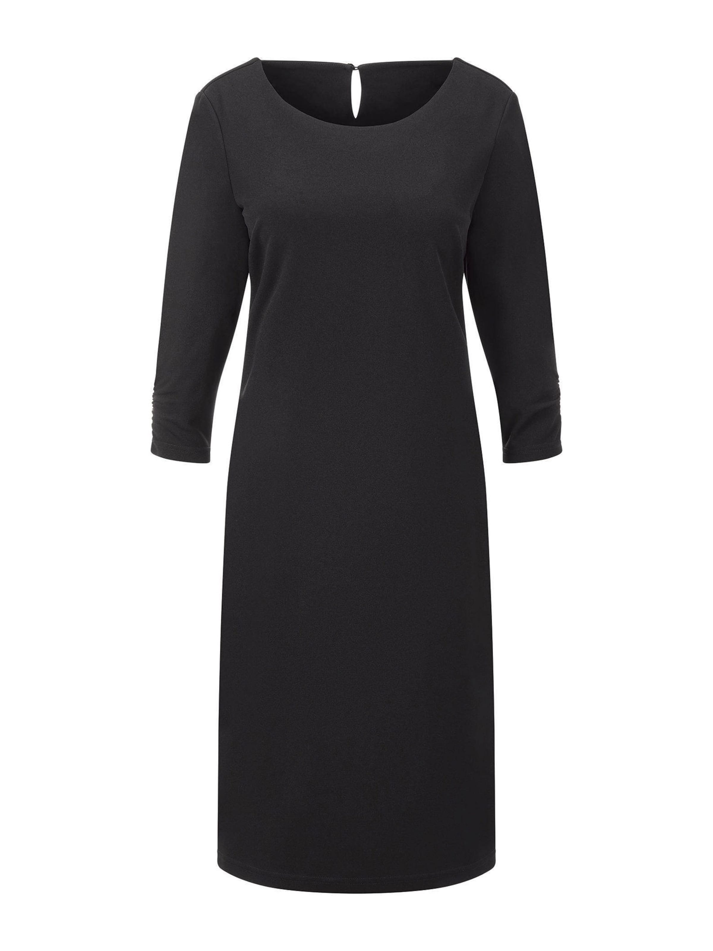 Goldner Etuikleid in Schwarz: Vorderseite