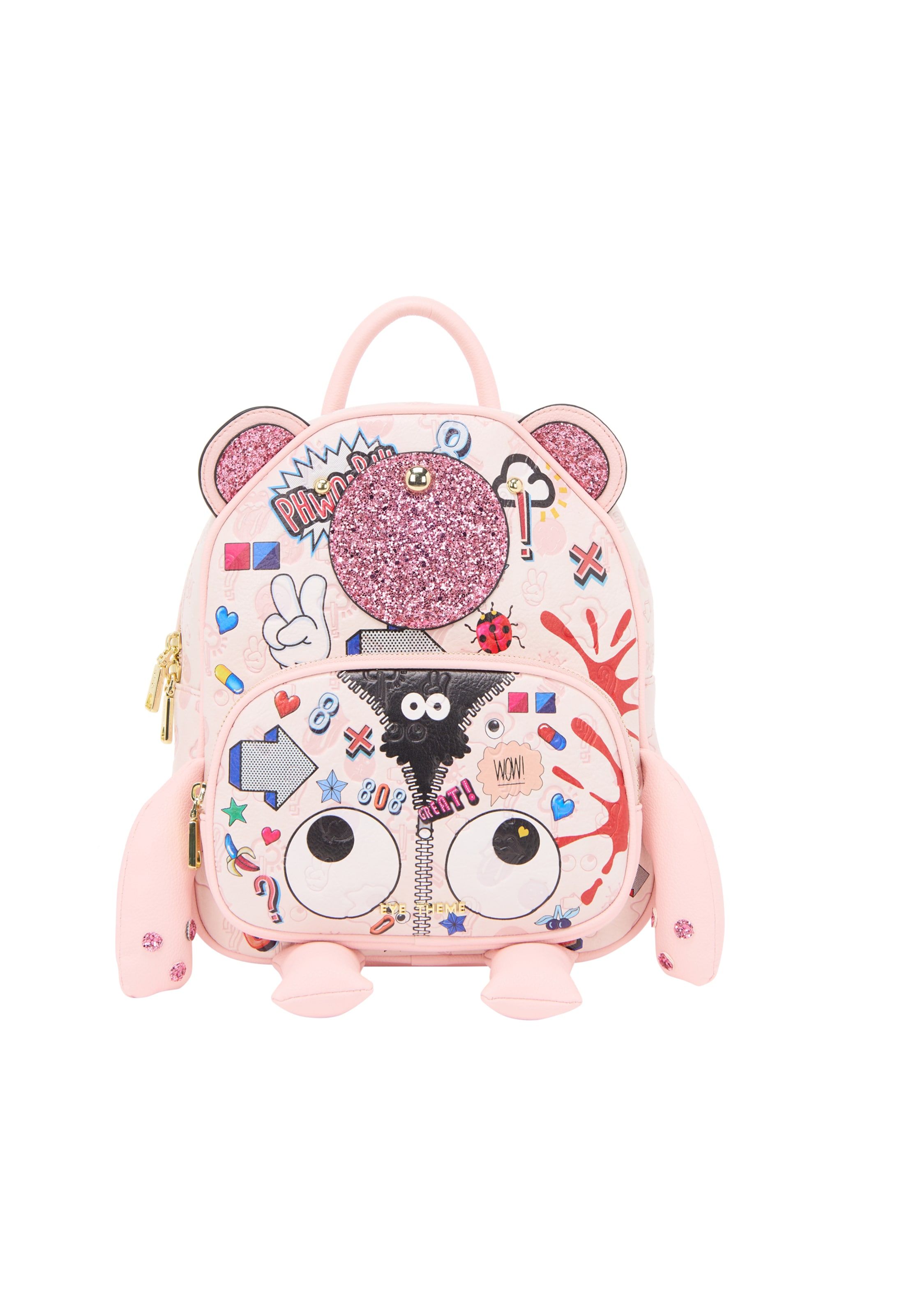 MYMO Batoh 'Pop Eyetheme' - modrá / ružová / červená / čierna, Produkt