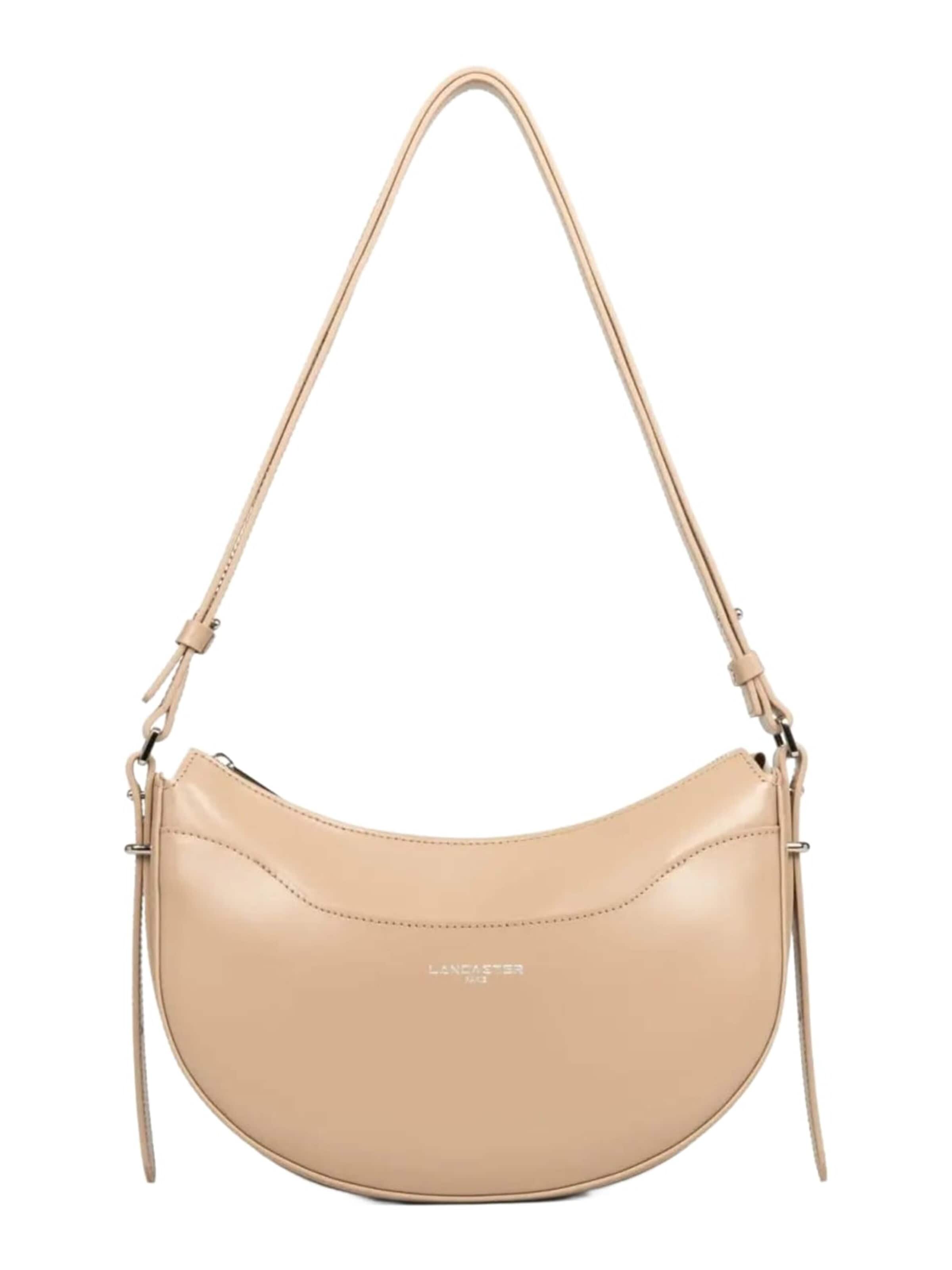 Borsa a mano 'Lancaster Sac demi lune Zippé Suave Ace Beige Foncé' di LANCASTER Paris in beige: frontale