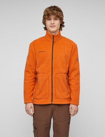 MAMMUT Athletic Fleece Jacket in Orange: front