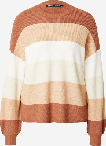 ONLY Sweater 'ATIA' in Brown: front