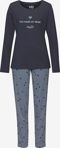 VIVANCE Пижама в синьо: отпред