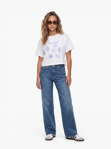 ONLY T-shirt 'ONLANNBEL' i vit
