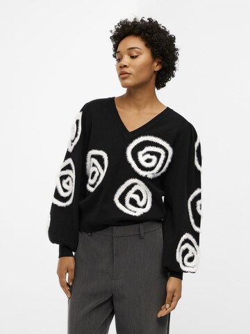Pull-over 'OBJINDA' OBJECT en noir : devant