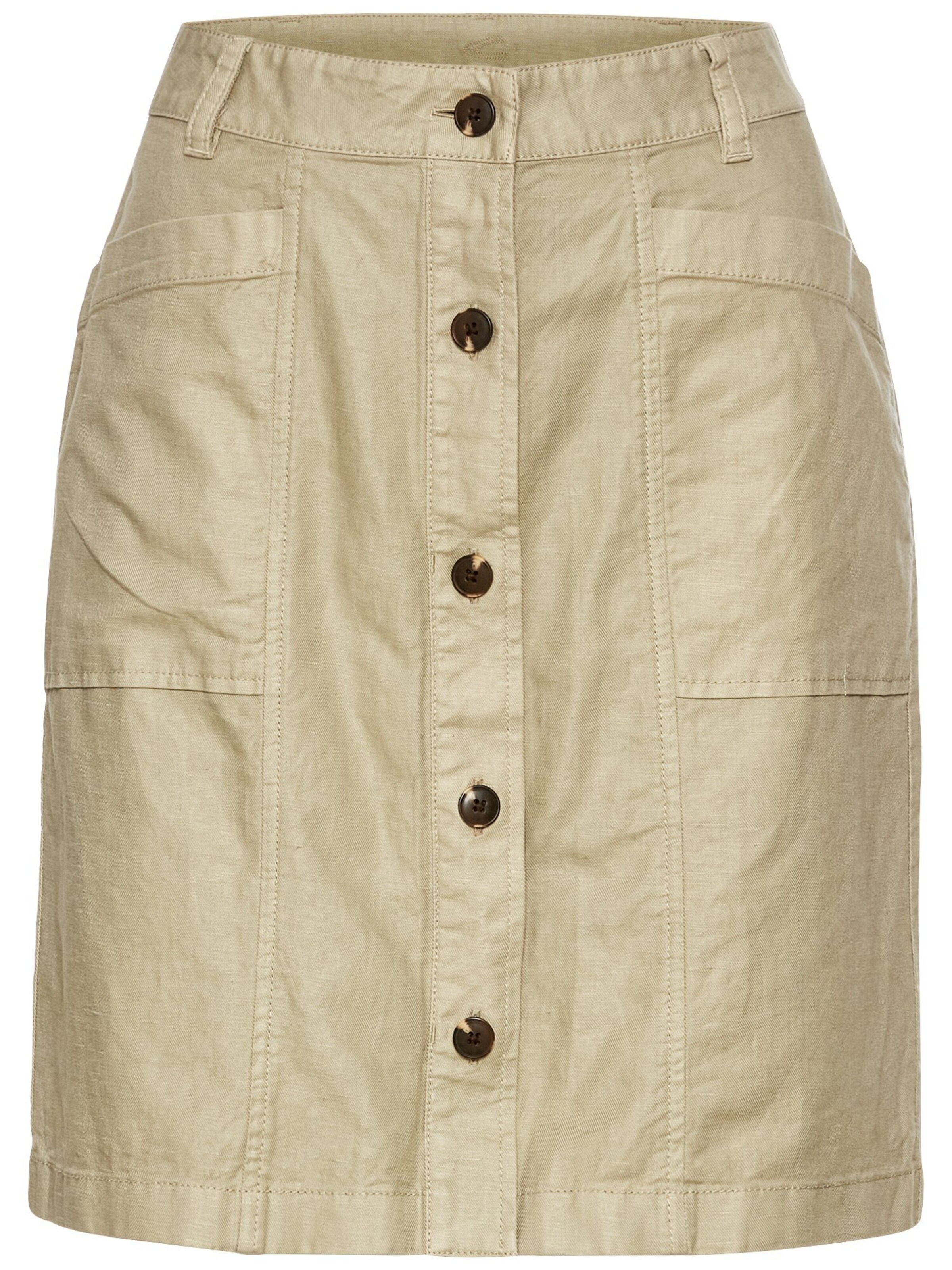 CAMEL ACTIVE Rock aus einem Leinenmix in Beige: Vorderseite