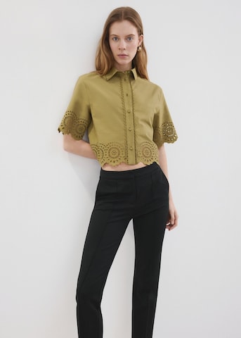 MANGO Bluse 'Milana' in Grün: Vorderseite
