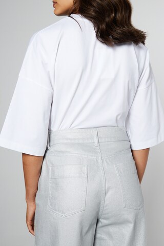 Wide Leg Jean 'Freda' Aligne en argent