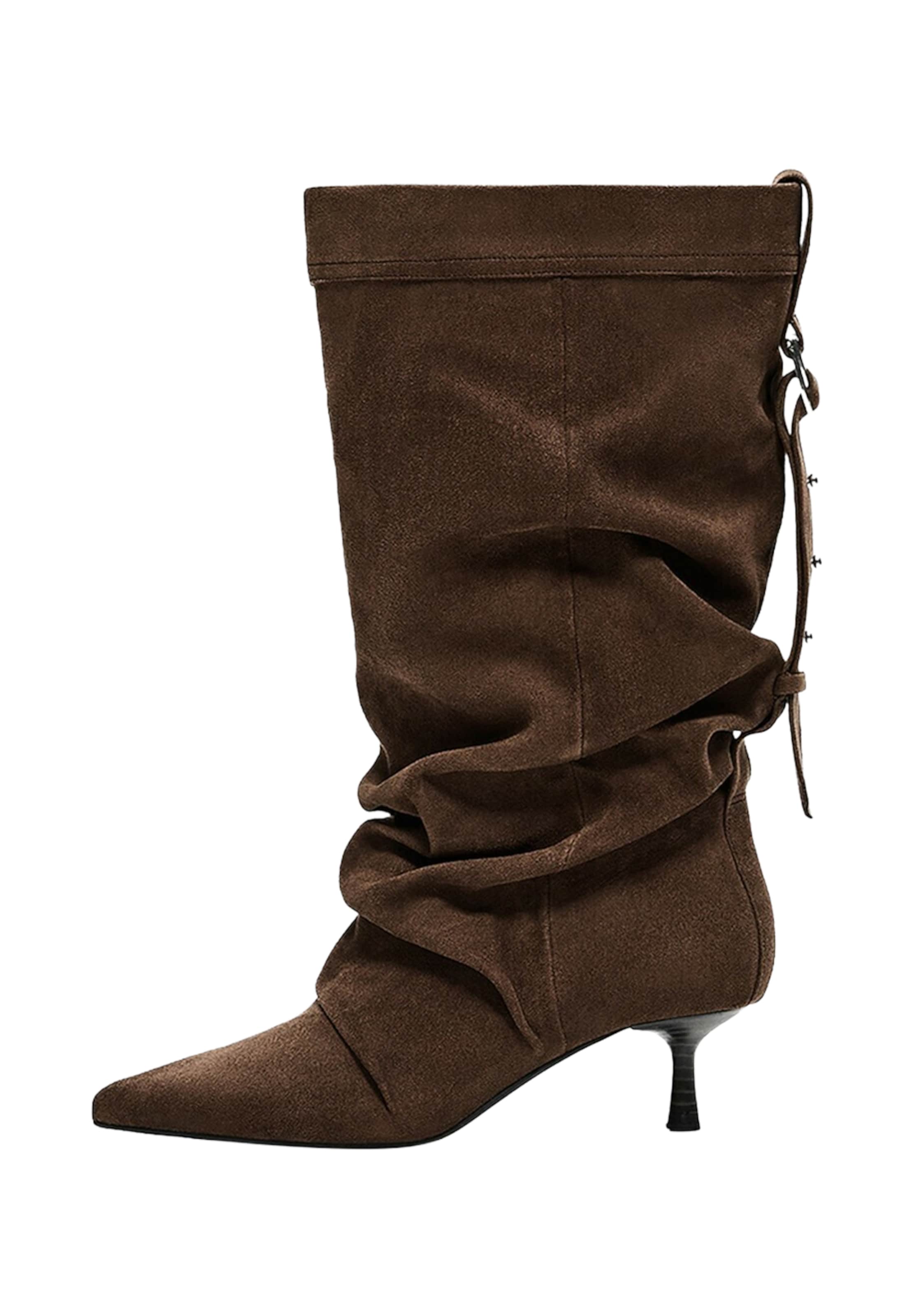 Bershka Bottines en 36 en marron, Vue avec produit