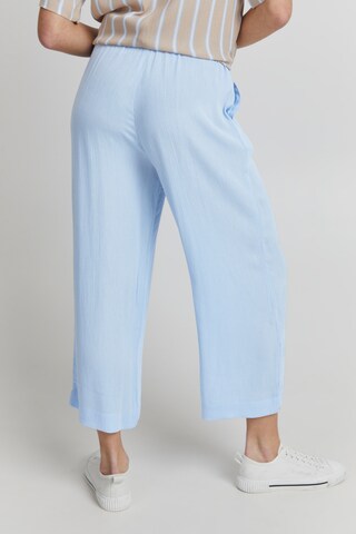 ICHI Wide leg Broek 'Marrakech' in Blauw