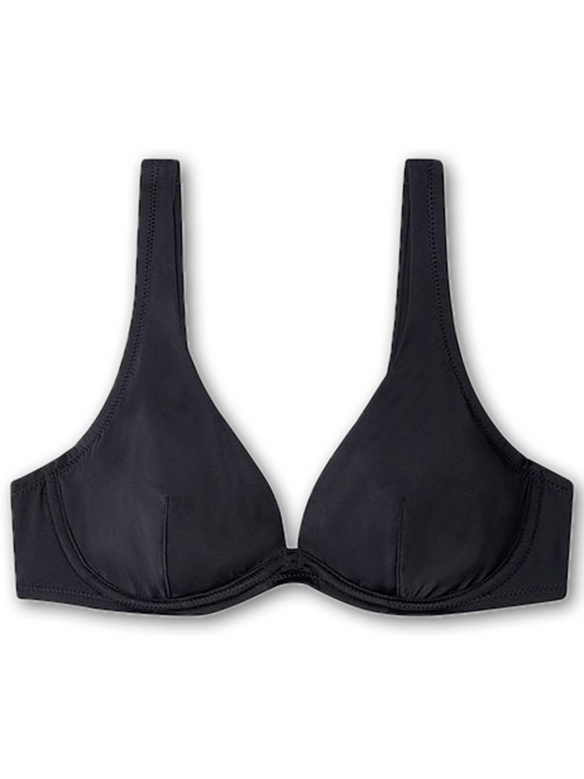 Gisela Τρίγωνο Τοπ μπικίνι σε μαύρο: μπροστά