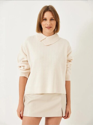 Bianco Lucci Trui in Beige: voorkant