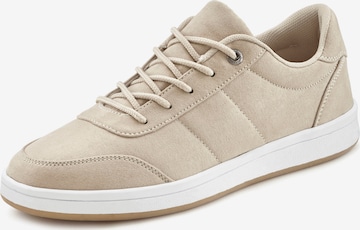 LASCANA Låg sneaker i beige: framsida