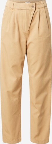 Regular Pantalon à pince ESPRIT en beige : devant