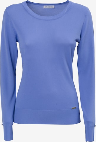 Pull-over Influencer en bleu : devant