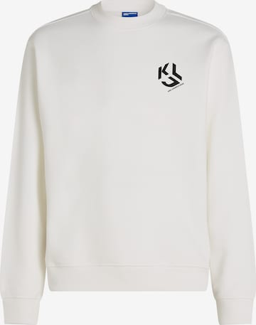 KARL LAGERFELD JEANS Collegepaita 'Monogram' värissä valkoinen: etupuoli