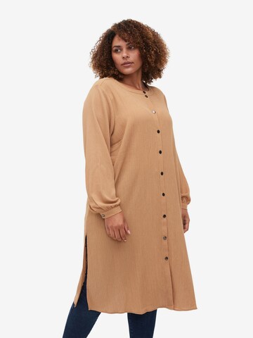 Robe-chemise Zizzi en marron : devant