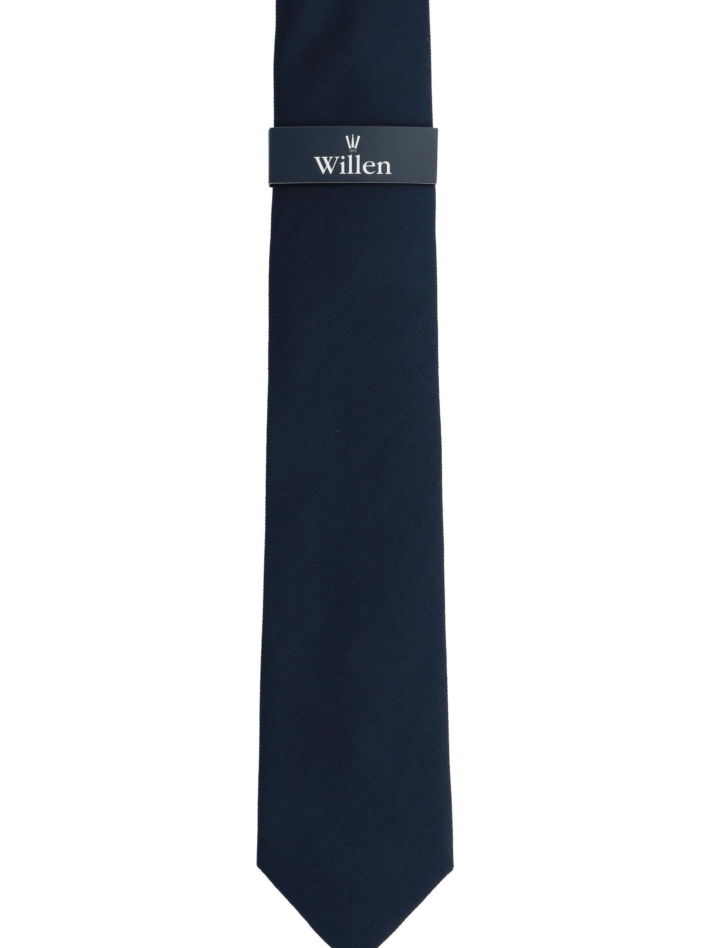 WILLEN Tie 'Uni Struktur' in Blue
