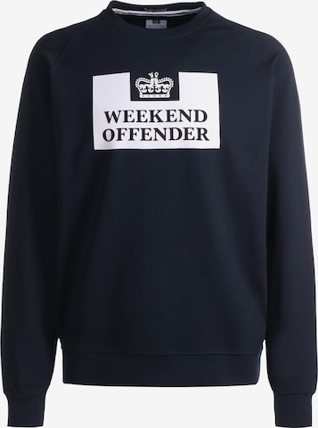 Weekend Offender Sweatshirt 'Penitentiary' in Blue: front