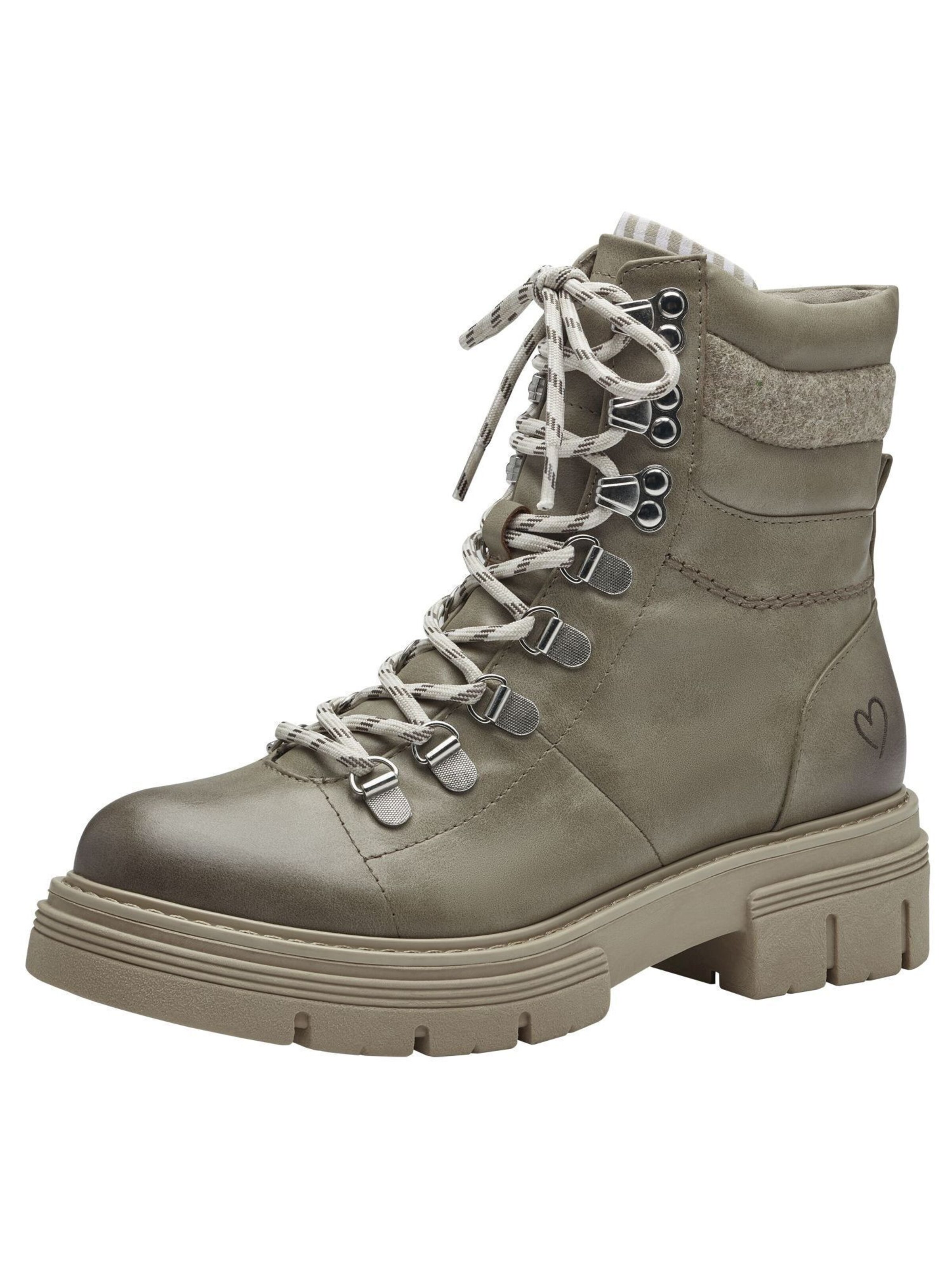 MARCO TOZZI Lace-up bootie in Grey: front