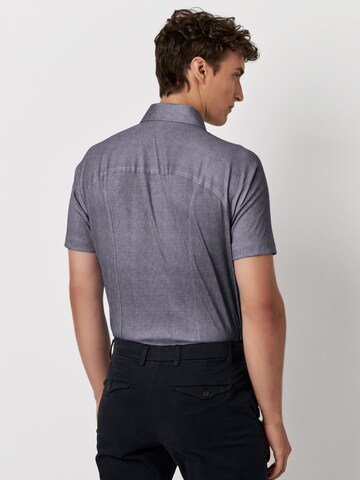 DESOTO Slim fit Button Up Shirt in Blue