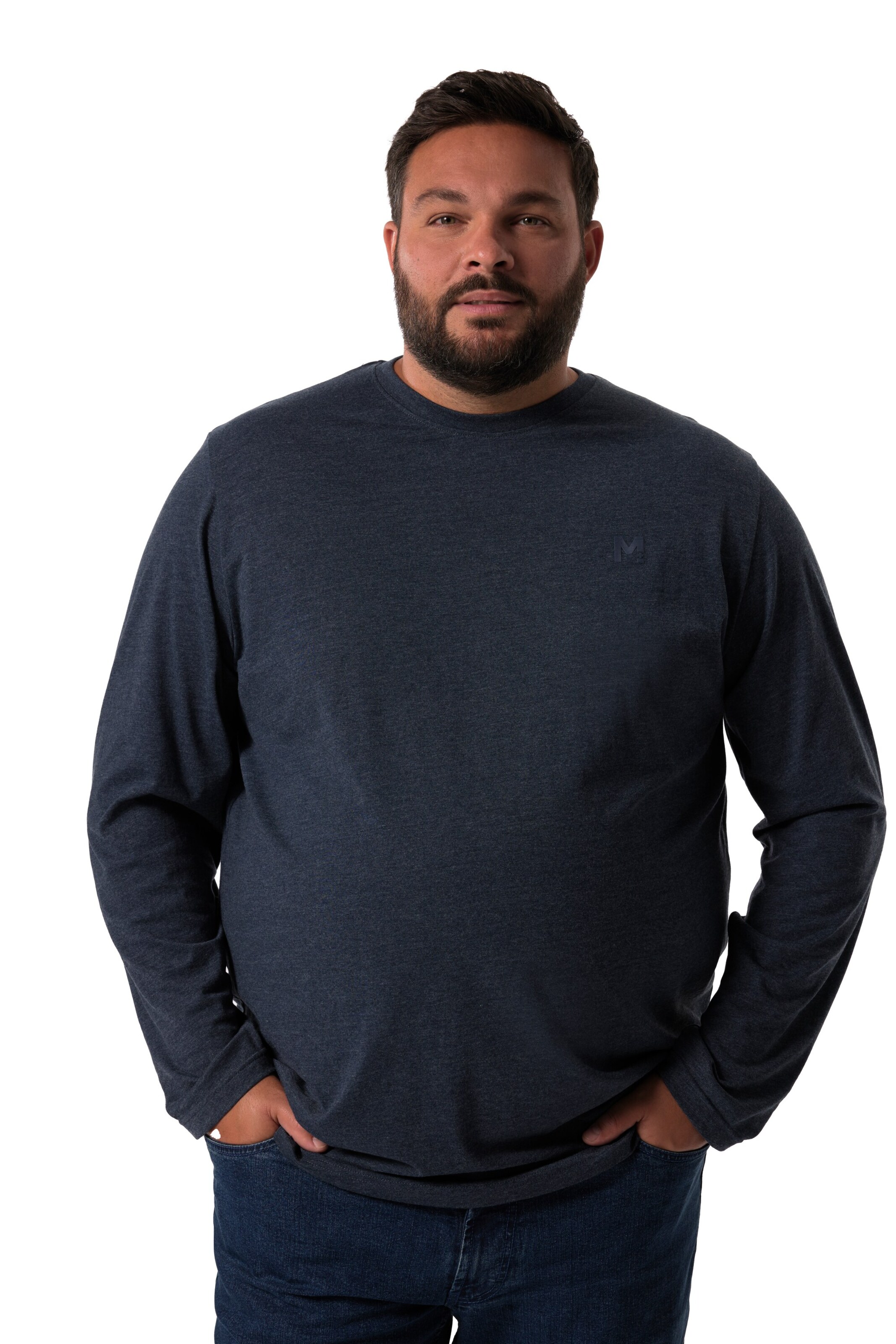 Men Plus Shirt in Blue: front