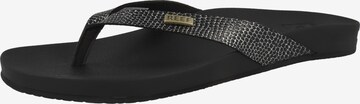 REEF T-Bar Sandals 'Cushion' in Black: front