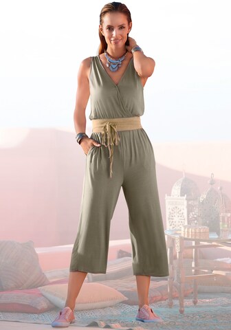 LASCANA Jumpsuit in Groen: voorkant