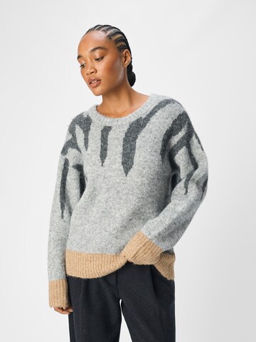 OBJECT Sweter 'OBJRabu' w kolorze szary: przód
