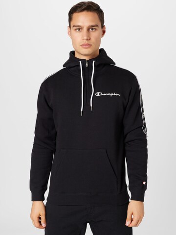 Champion Authentic Athletic Apparel Sweatshirt in Black: front