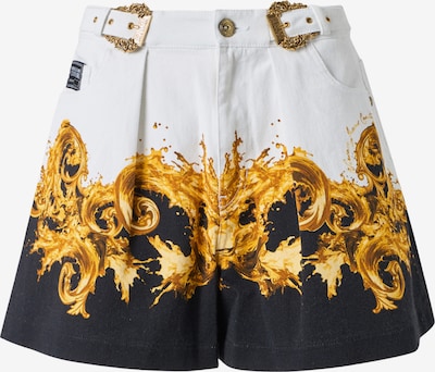 34 dydžio Klostuotos kelnės iš Versace Jeans Couture, spalva – ruda / šafrano spalva / juoda / balta, Prekių apžvalga