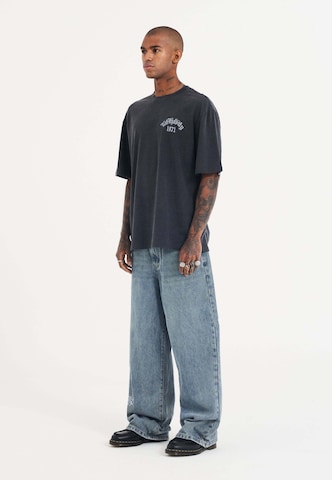 Ed Hardy T-shirt 'Schlange und Schädel' in Grau