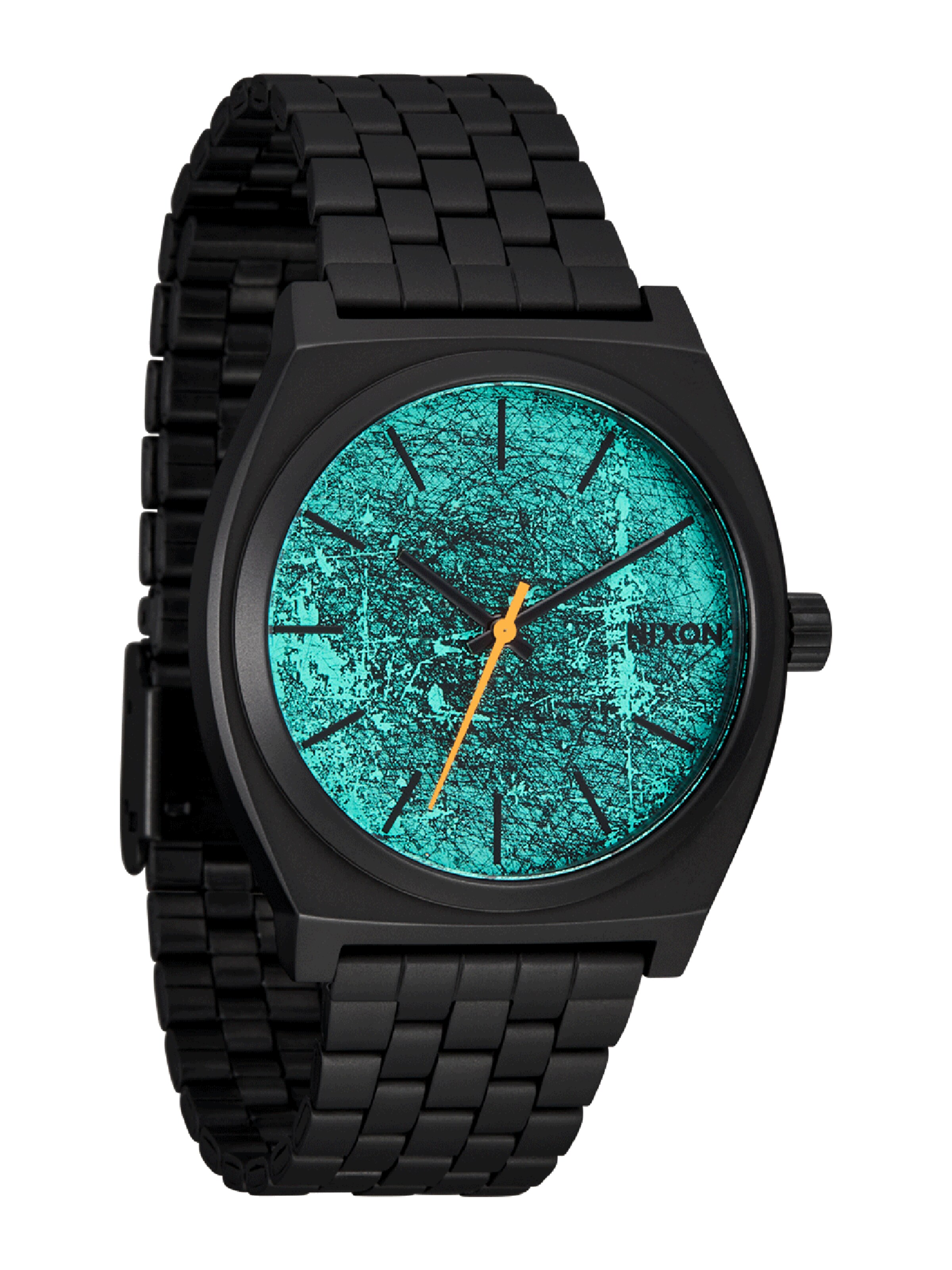 Ceas analogic 'Time Teller' de la Nixon pe negru